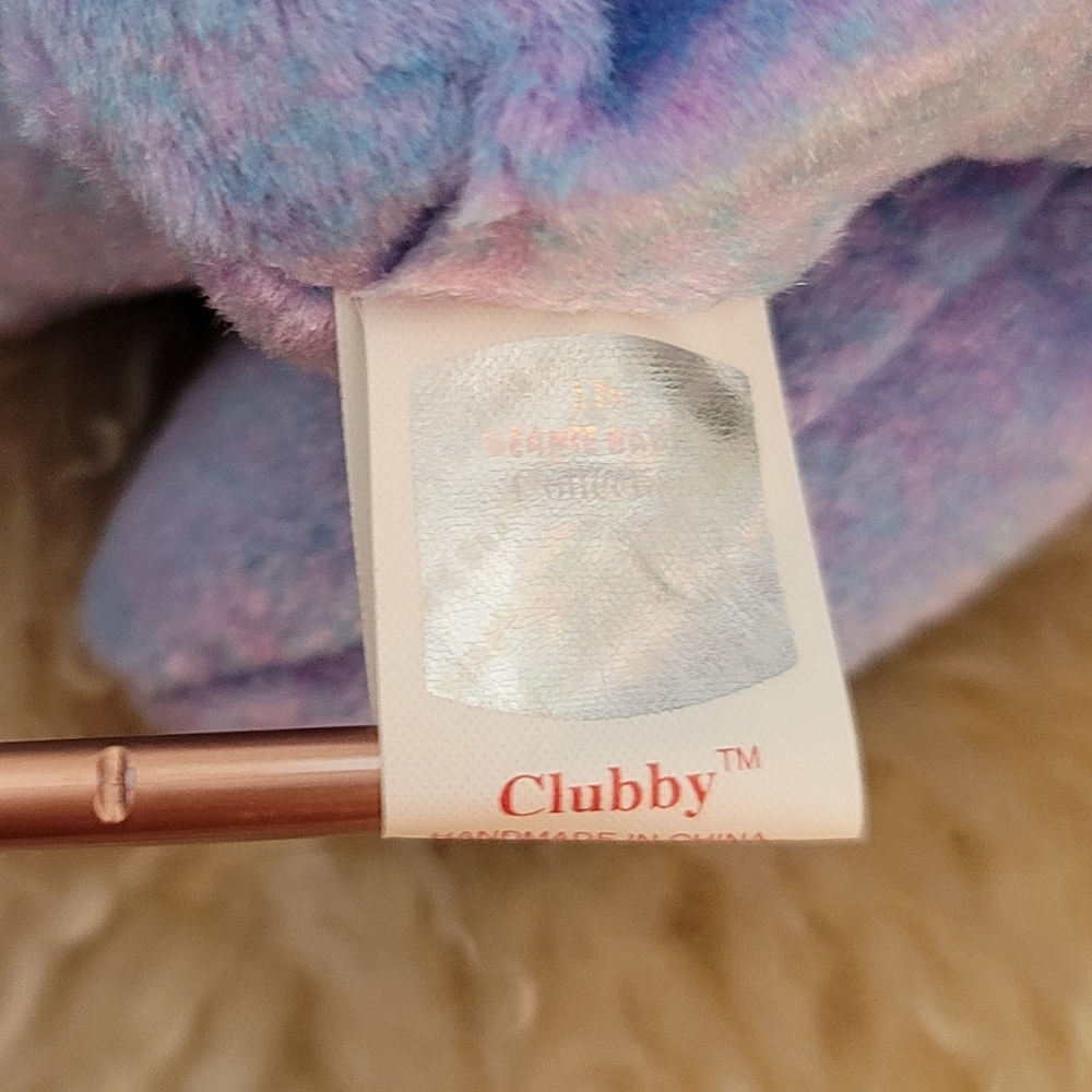 Ty Beanie Babies Platinum Edition Club Kit 9" Clubby II, Purple Bear With Tag - Picture 9 of 12